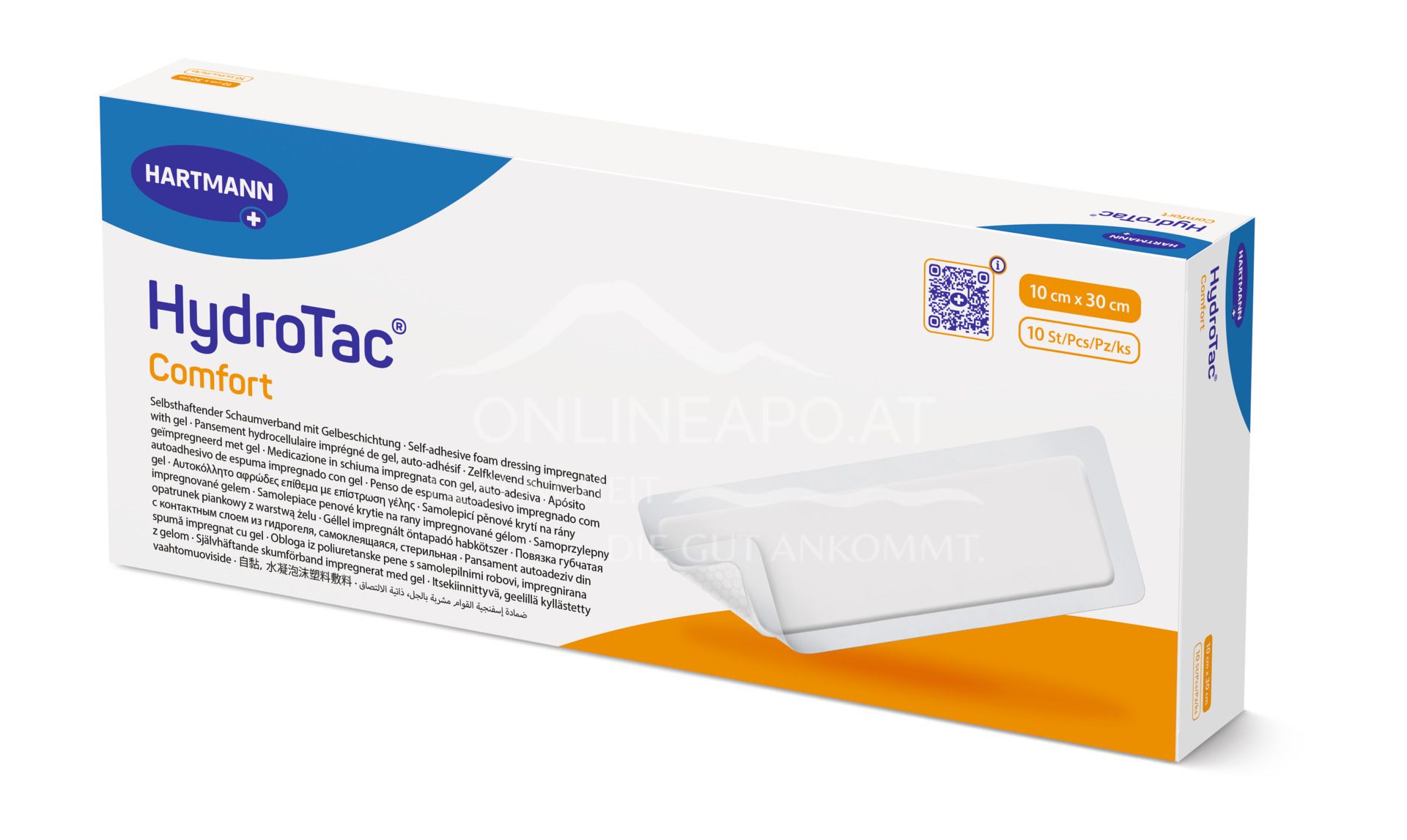 HydroTac® Comfort Self-adhesive foam dressing with gel coating sterile, 8 x 8 cm