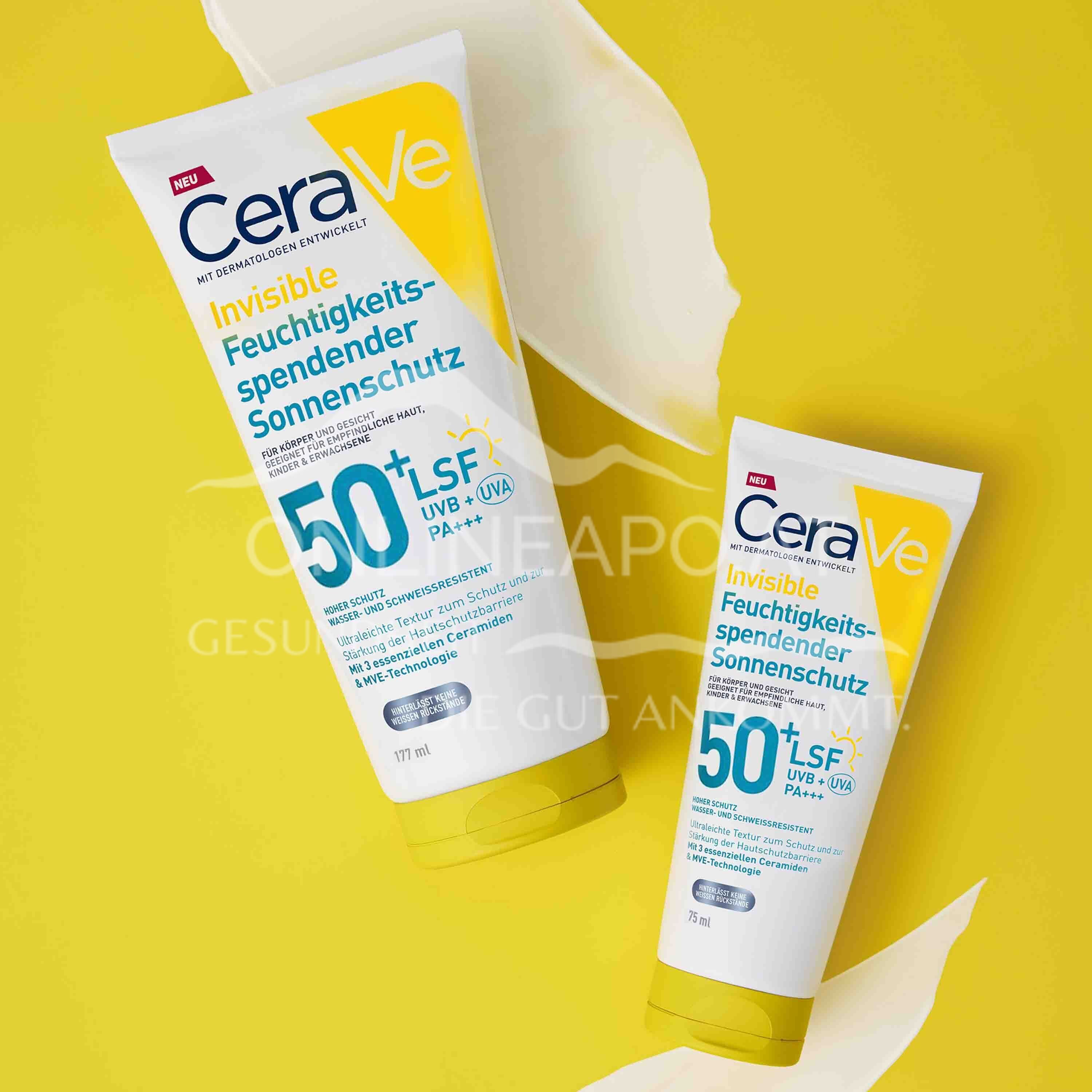 CeraVe Invisible Feuchtigkeitsspendender Sonnenschutz LSF 50+