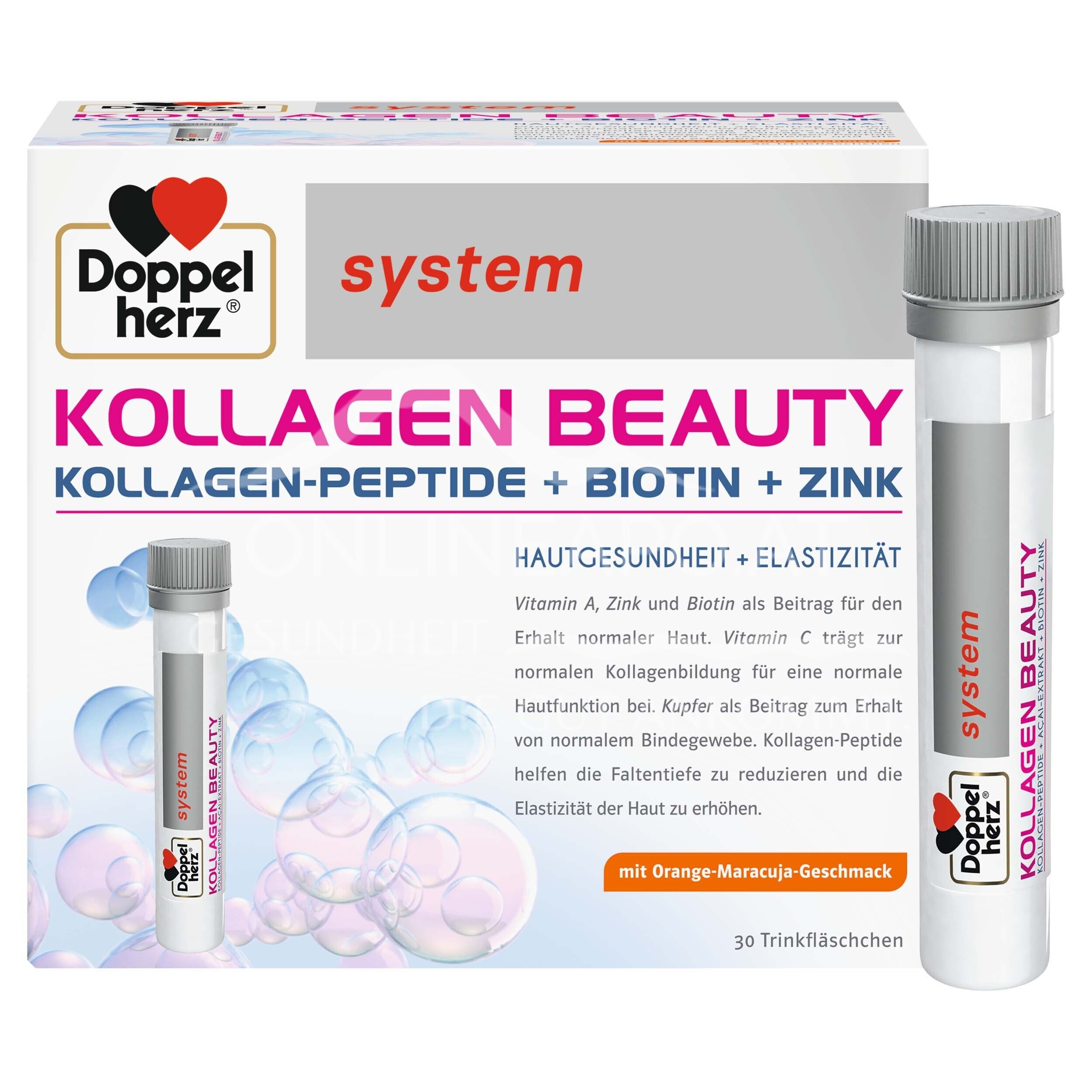 Doppelherz system KOLLAGEN BEAUTY drinking bottles - orange-passion fruit