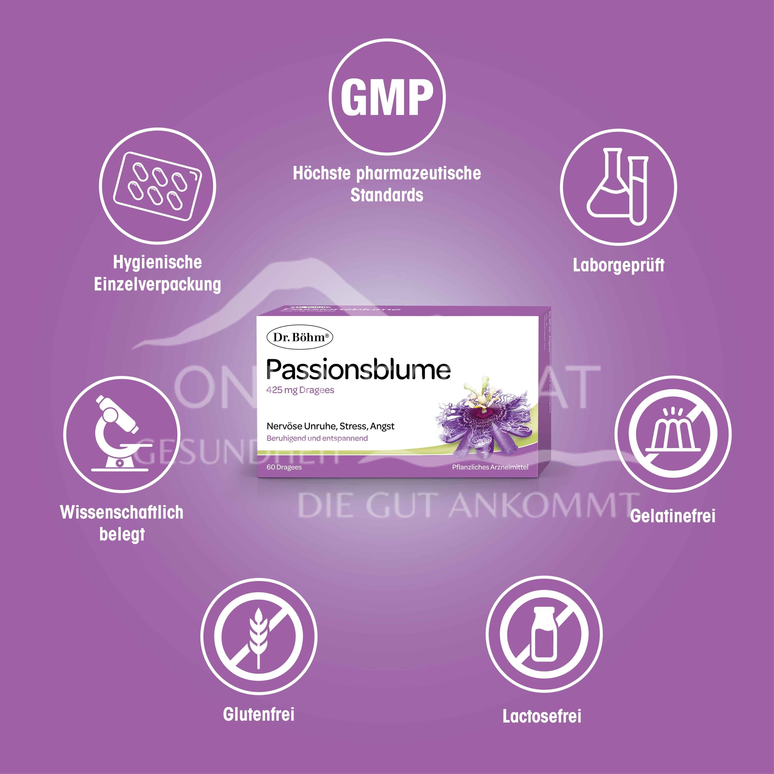 Dr Böhm® Passionflower 425 mg coated tablets