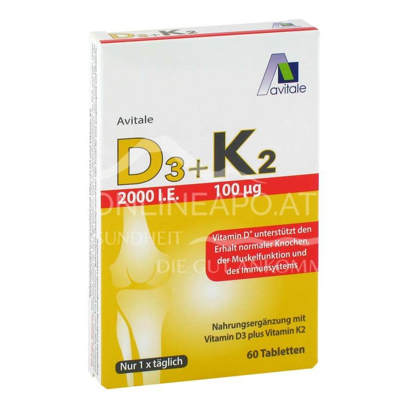 Avitale Vitamin D3 + K2 Tabletten