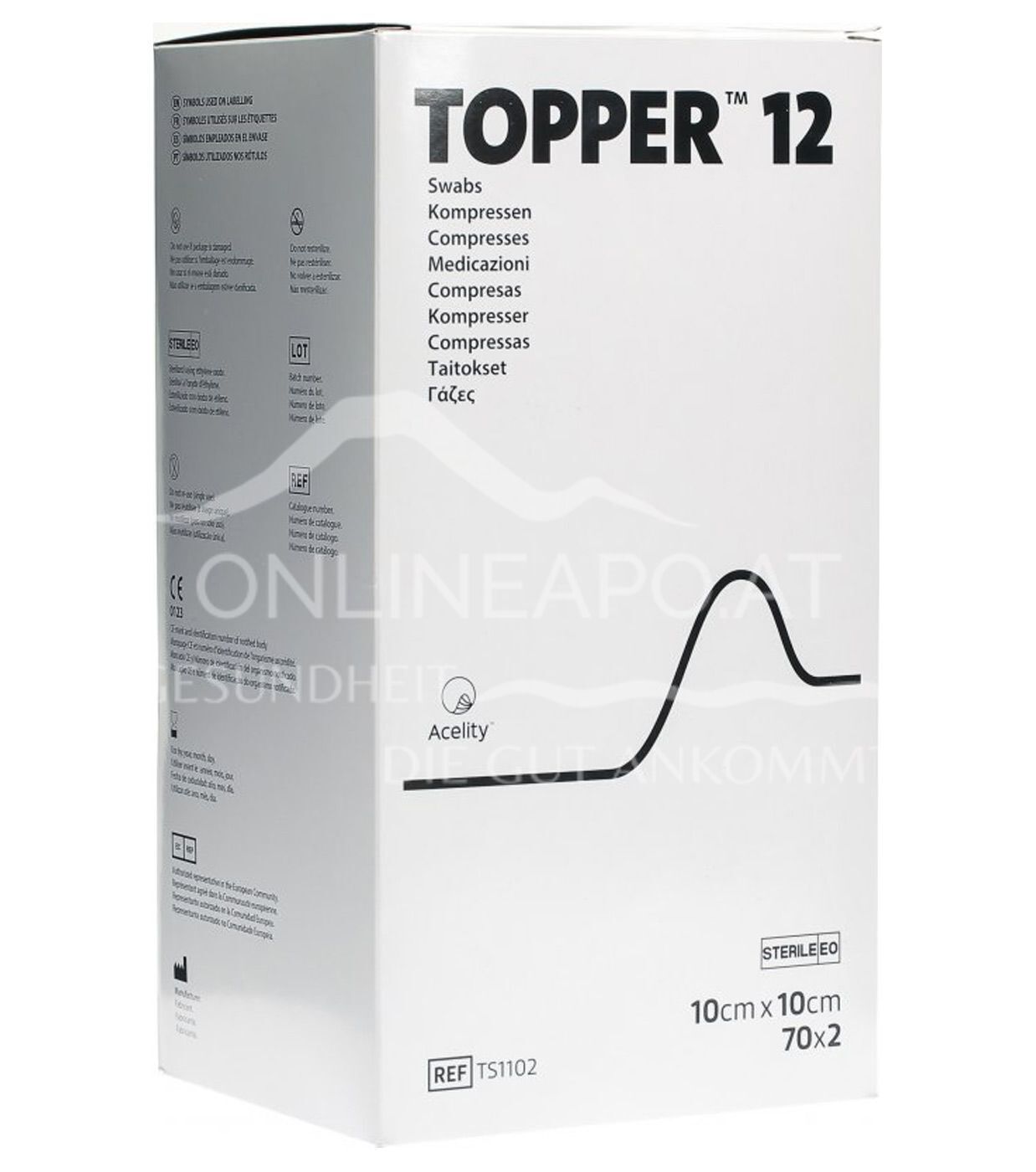 3M Topper 12 sterile Kompressen 10 x 10 cm, 70 x 2 Stück
