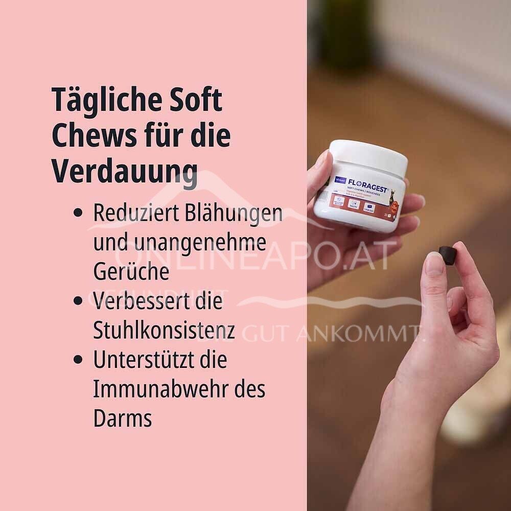 Virbac Floragest Soft Chews S für Hunde - bis 15 kg Körpergewicht