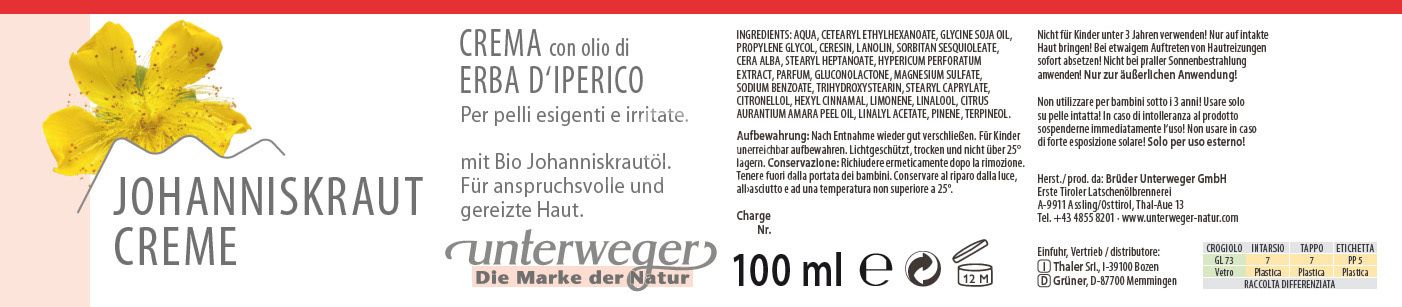 Unterweger St John’s Wort Cream