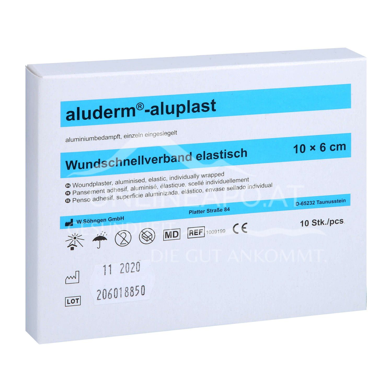 aluderm®-aluplast Wundschnellverband elastisch, 10 x 6 cm