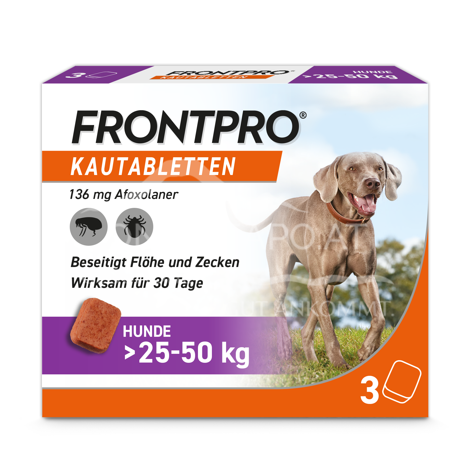 FRONTPRO® 136 mg Kautabletten für Hunde > 25 - 50 kg