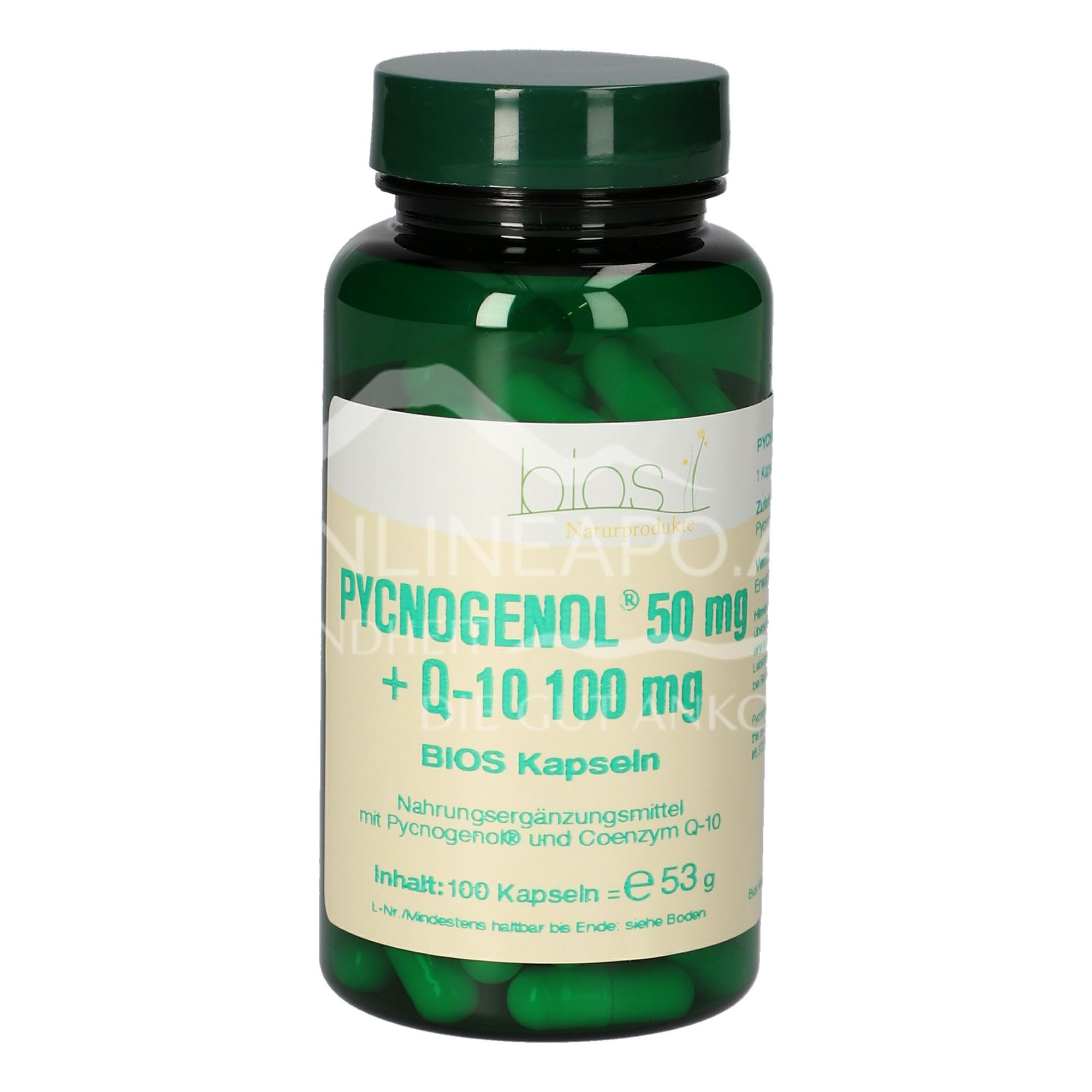 Bios Pycnogenol® 50 mg + Q-10 100 mg capsules