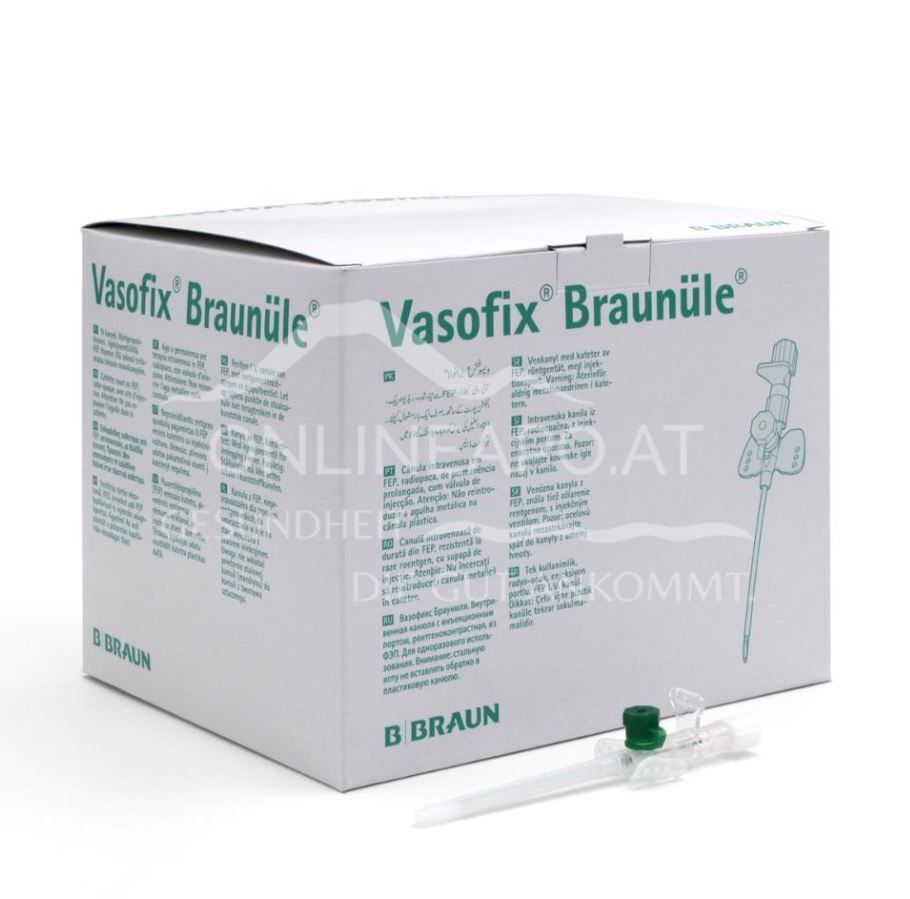 Vasofix® Braunüle 1,3 x 45 mm, G 18, grün