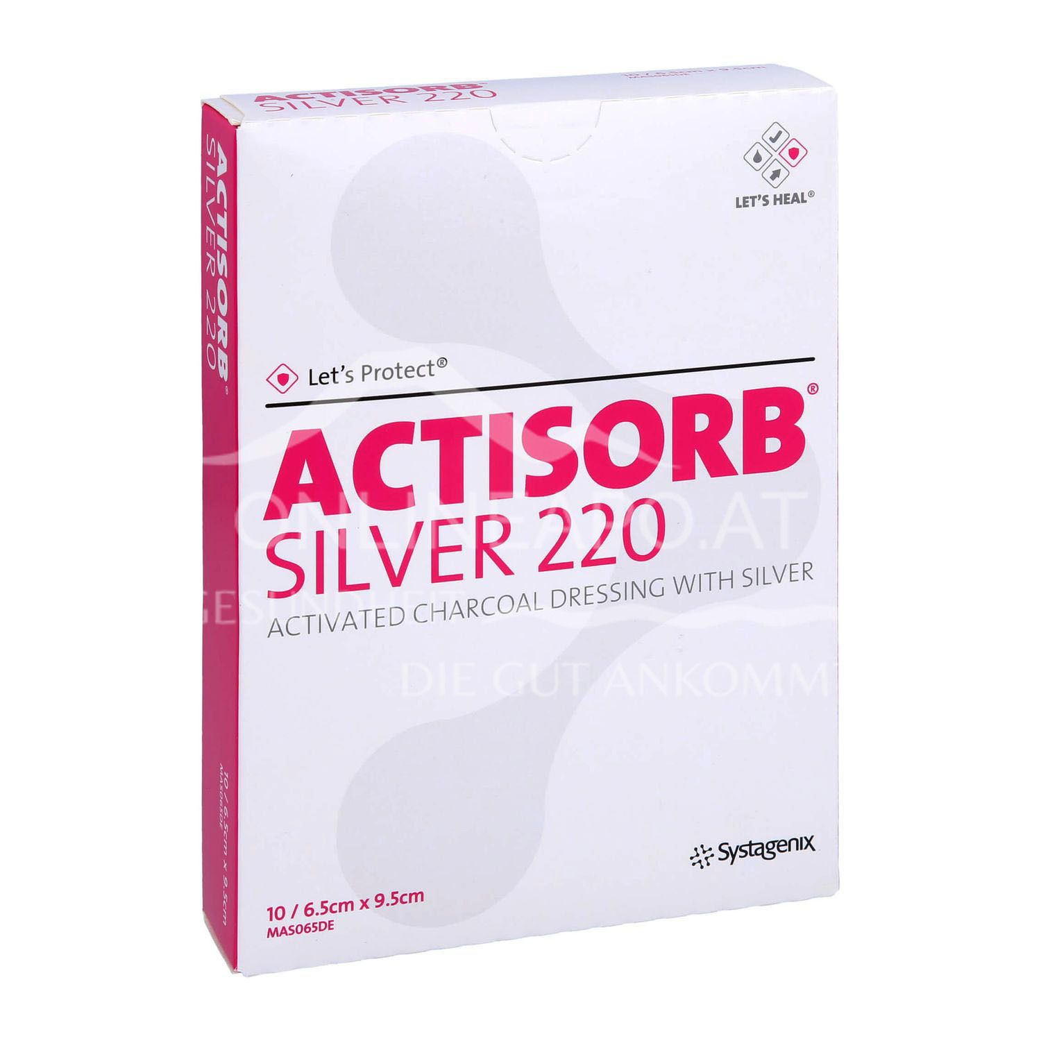 3M™ Actisorb™ Silver 220 Silber-Aktivkohleverband steril, 6,5 x 9,5 cm