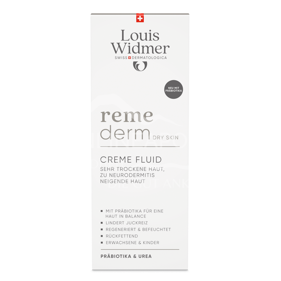 Louis Widmer remederm Dry Skin Creme Fluid - leicht parfümiert