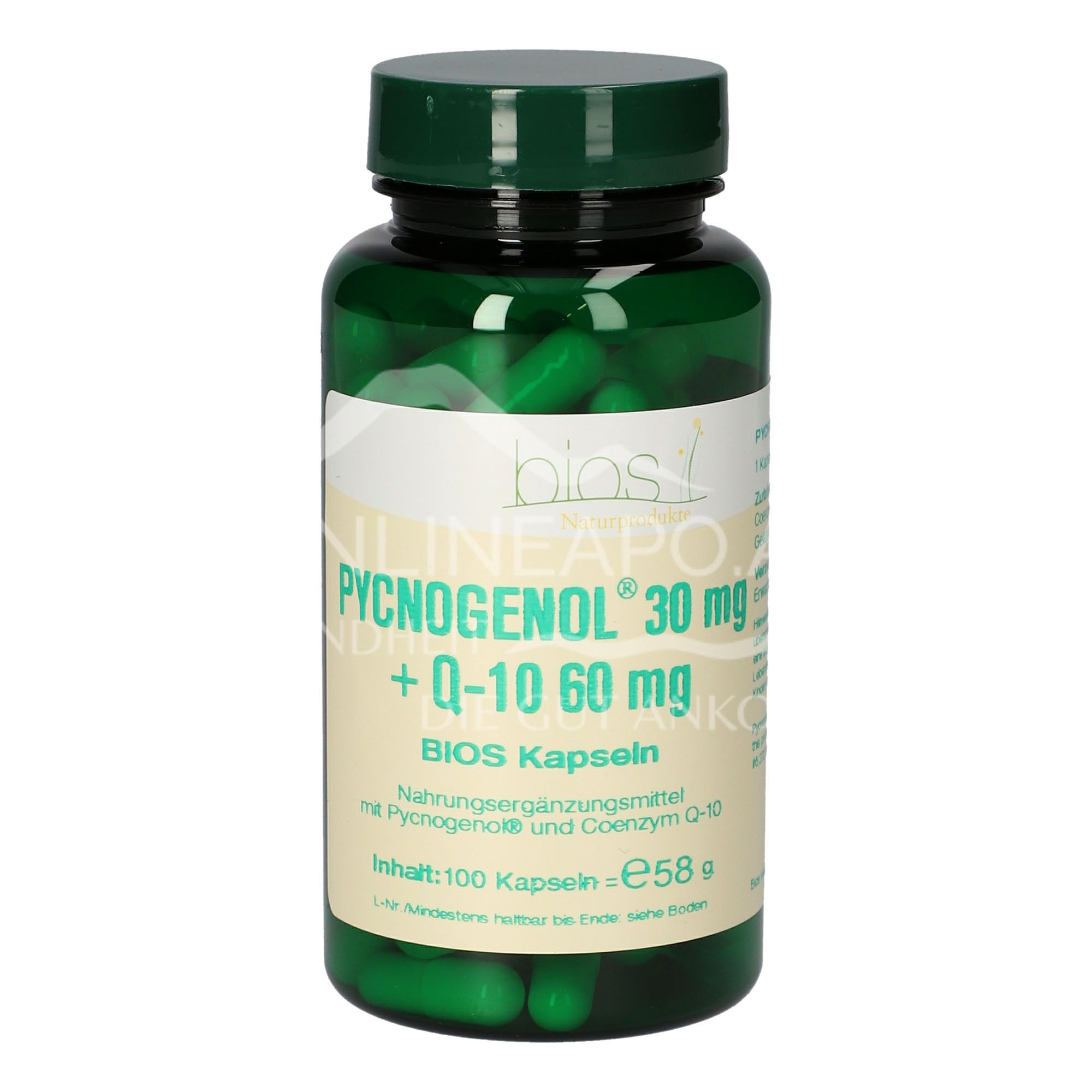 Bios Pycnogenol® 30 mg + Q-10 60 mg capsules