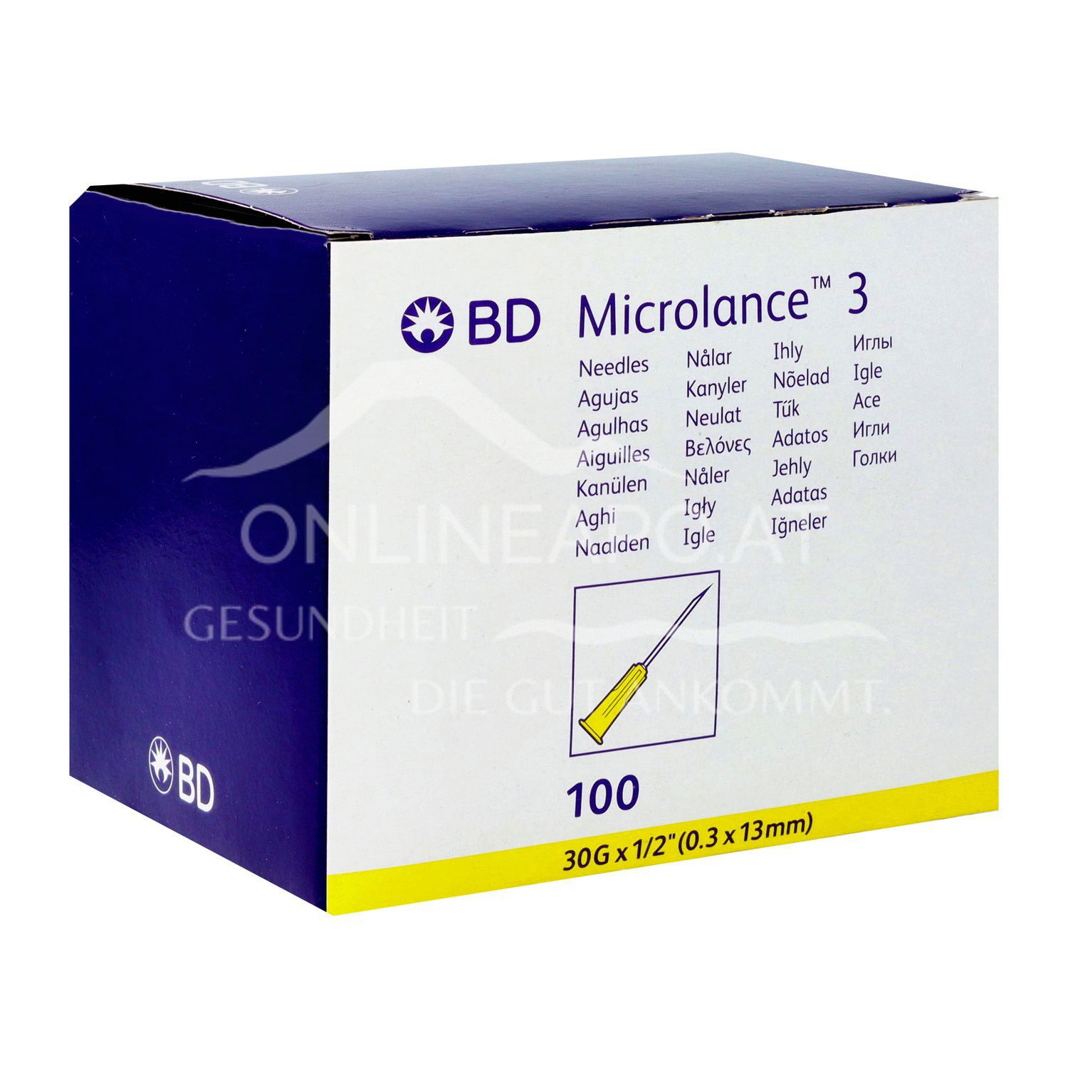 BD Microlance™ 3 Einmal-Kanülen 30 G x 1/2, 0,3 x 13 mm, gelb