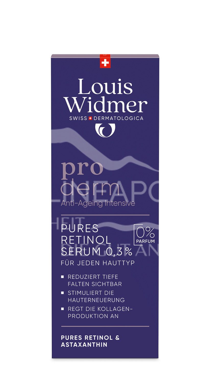 Louis Widmer proderm Pures Retinol Serum 0,3 % - ohne Parfum