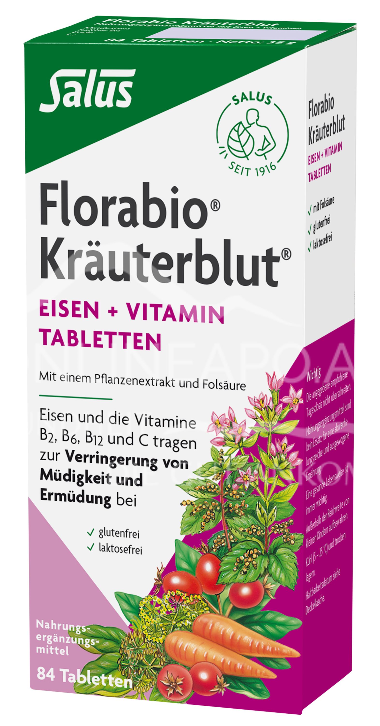 Salus Florabio® Kräuterblut® Eisen + Vitamin Tabletten