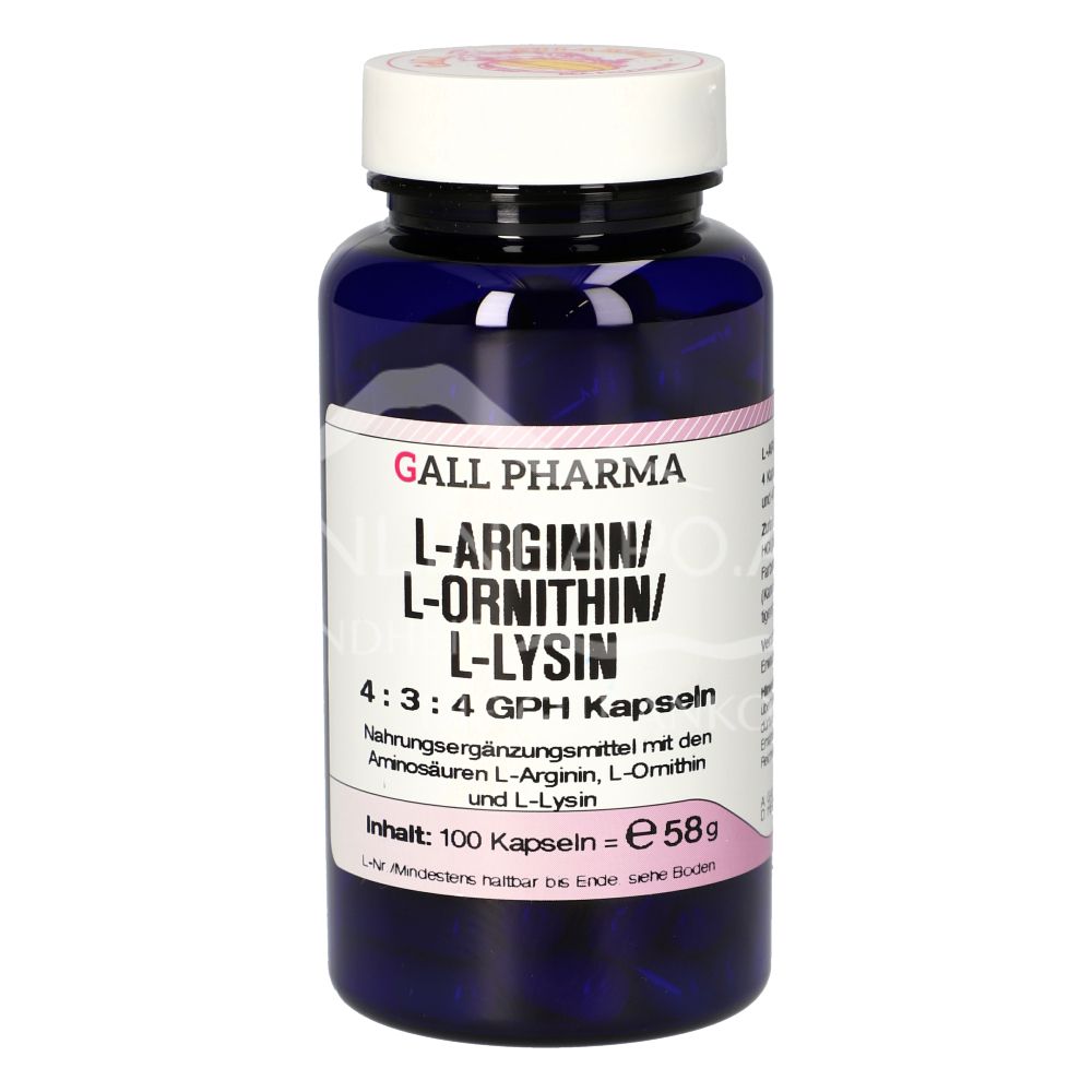 Gall Pharma L-Arginin/L-Ornithin/L-Lysin 4:3:4 Kapseln