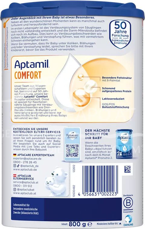 Aptamil Comfort Spezialnahrung Pulver - Von Geburt an