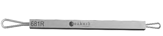 Kozbach Pharma 681R Mitesserentferner mit Schlingen, 4-Kant, 10 cm, rostfrei