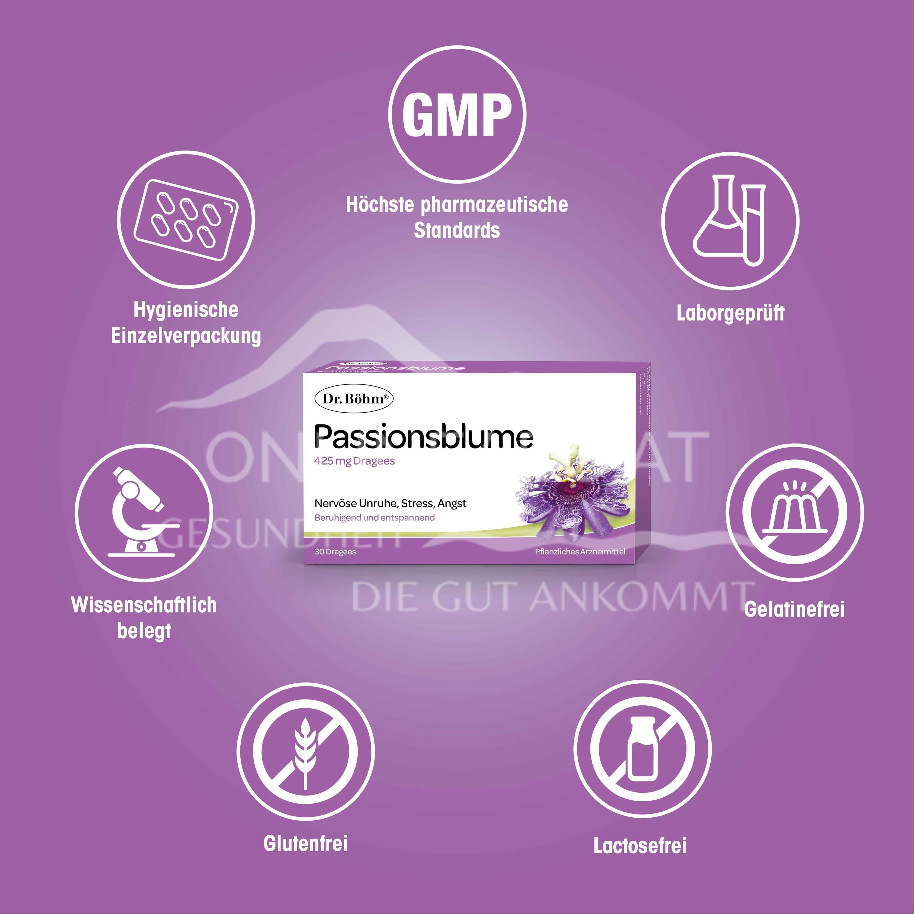 Dr Böhm® Passionflower 425 mg coated tablets