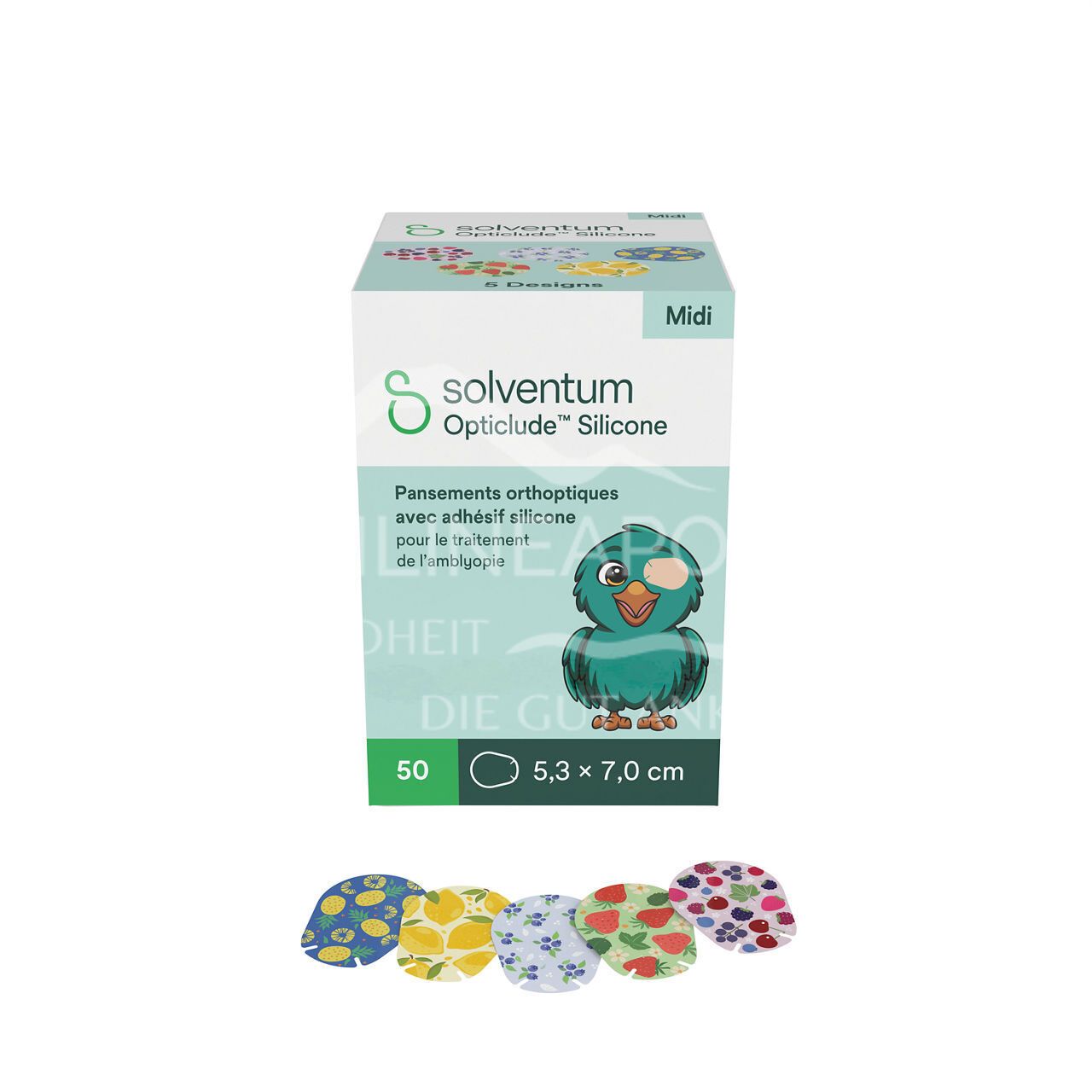 Solventum™ Opticlude™ Silicone Eye Patch 2738 PG, Midi, for girls, 5.3 × 7 cm