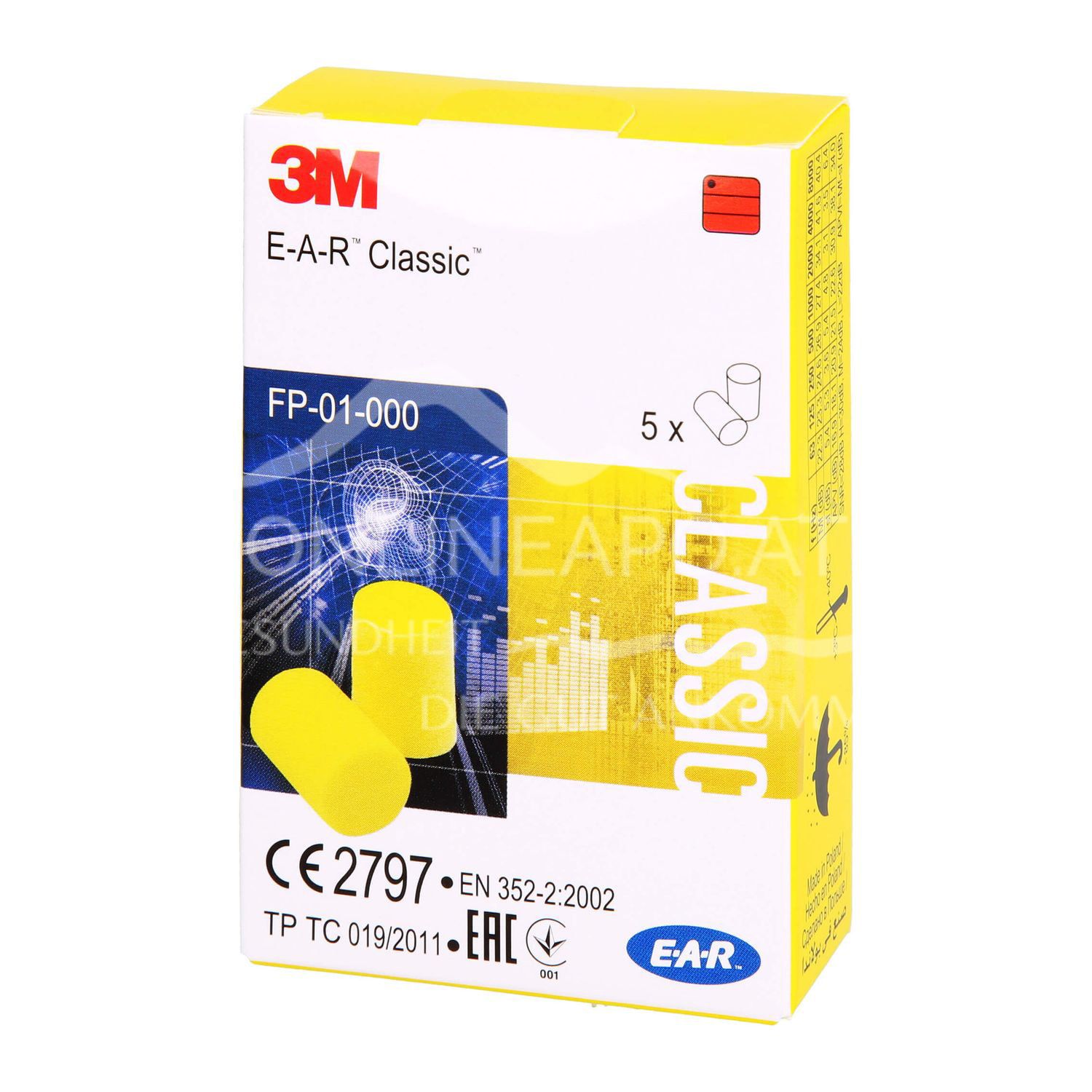 3M E-A-R™ Classic™ disposable earplugs 2 x 5 pieces