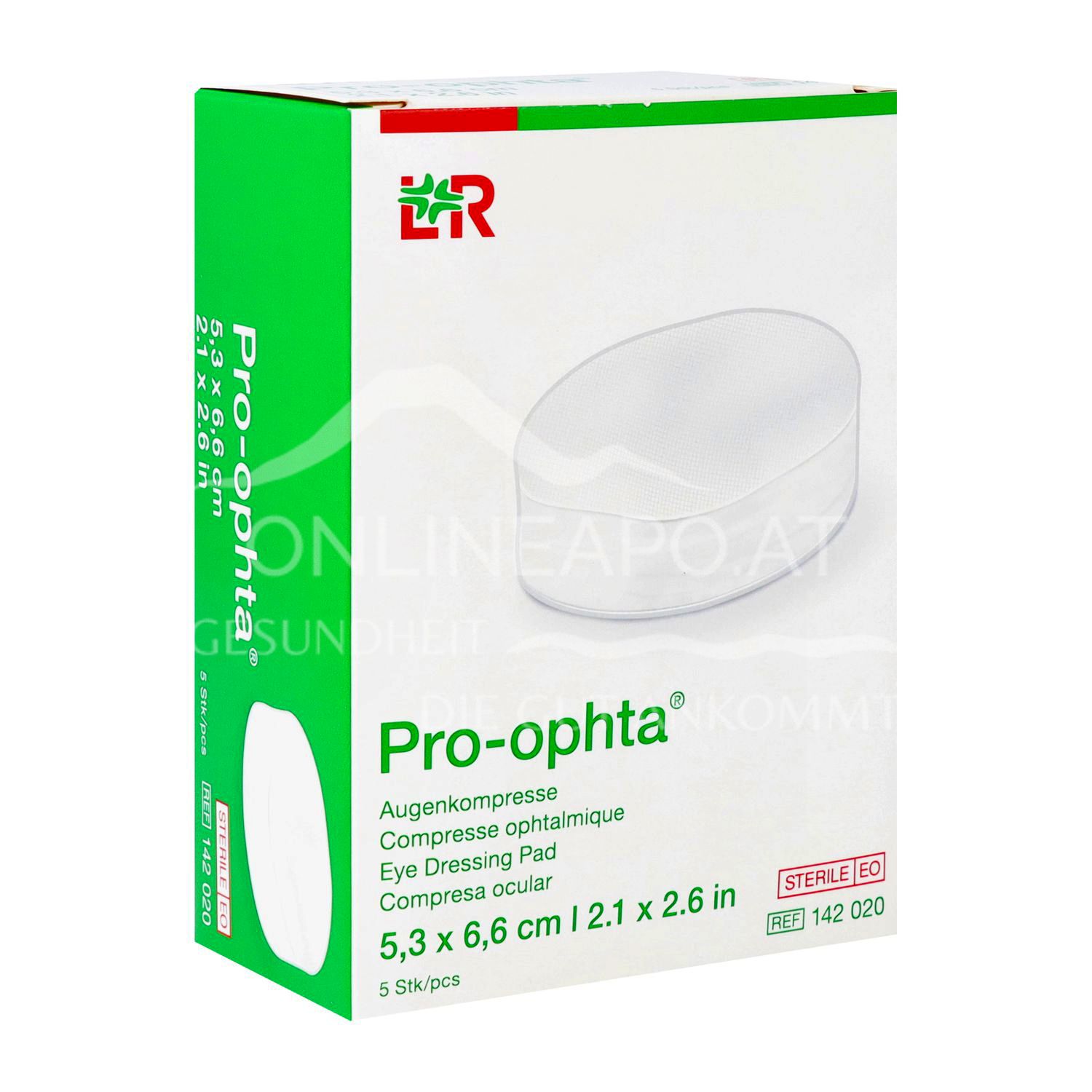 Pro-ophta® Augenkompressen steril, 6,6 x 5,3 cm
