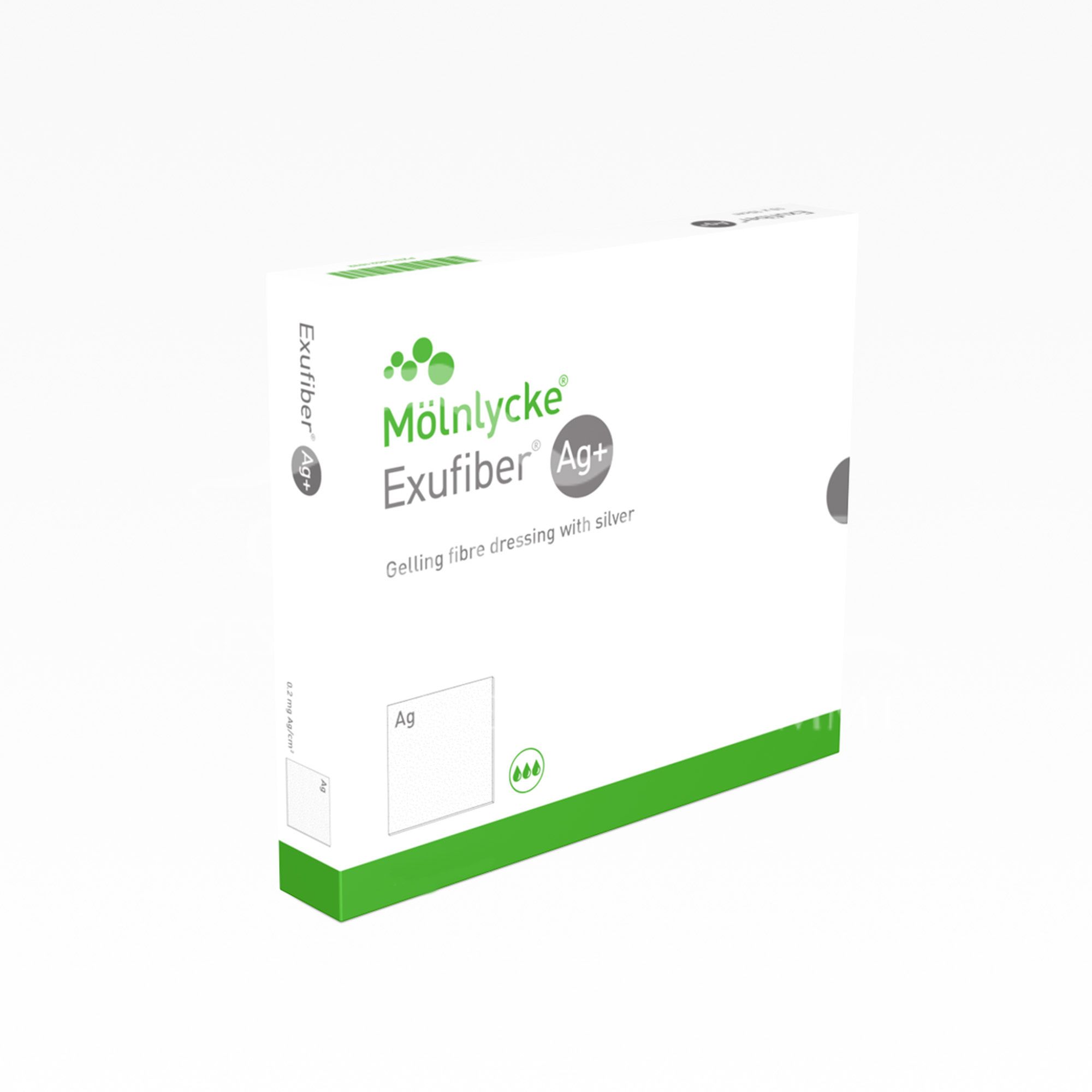 Mölnlycke® Exufiber® Ag+ gel fibre dressing with silver sterile, 2 x 45 cm