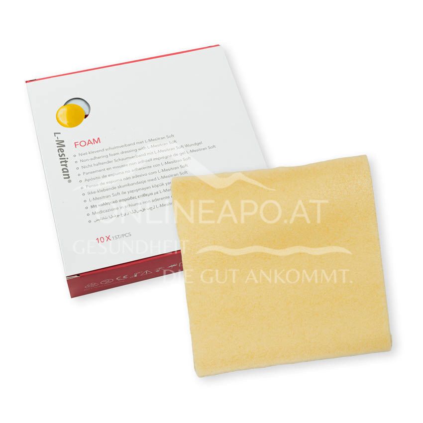 L-Mesitran® Foam nicht haftender Schaumverband mit L-Mesitran Soft Wundgel für Menschen, 5 x 5 cm