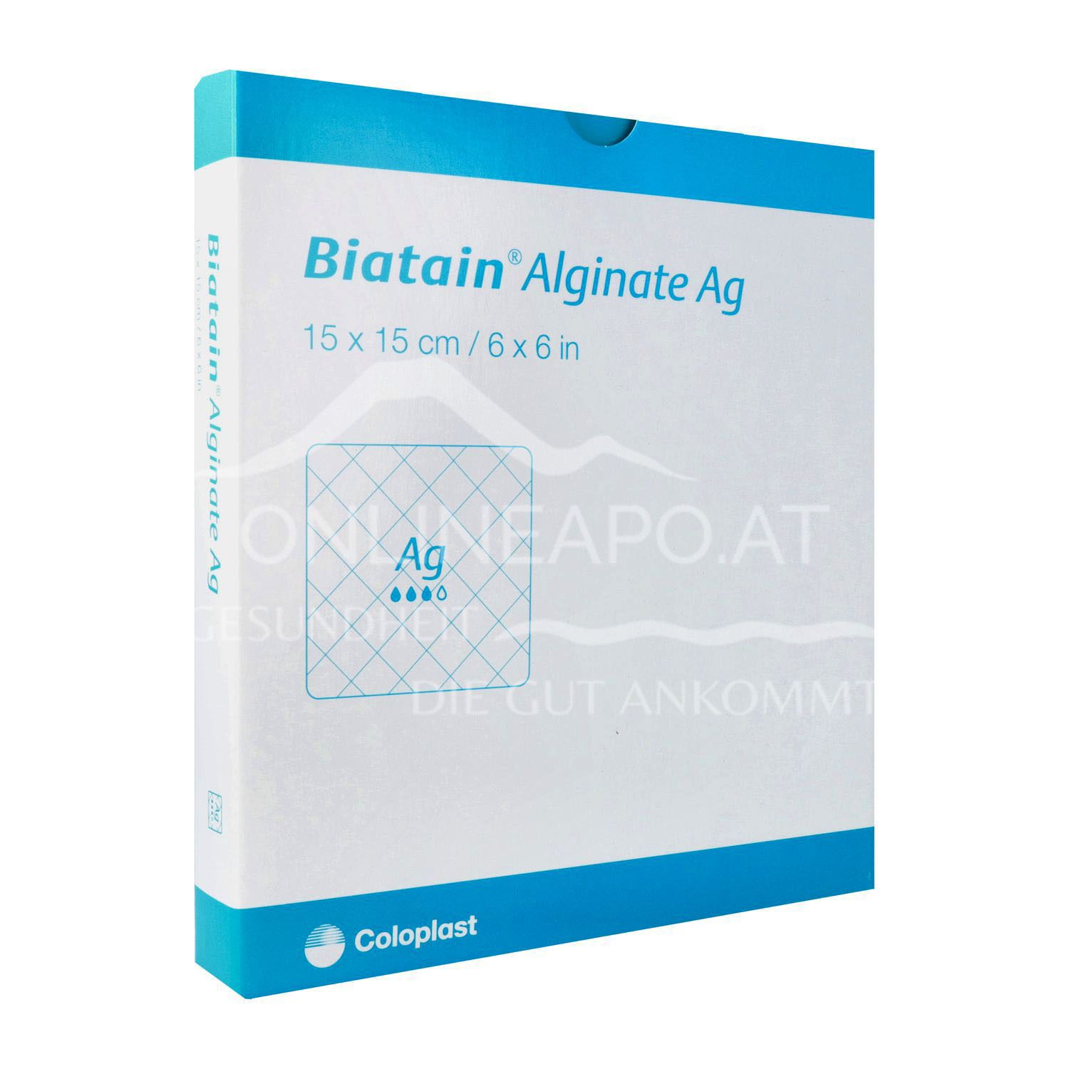Biatain® Alginate Ag Alginatkompressen steril, 15 x 15 cm