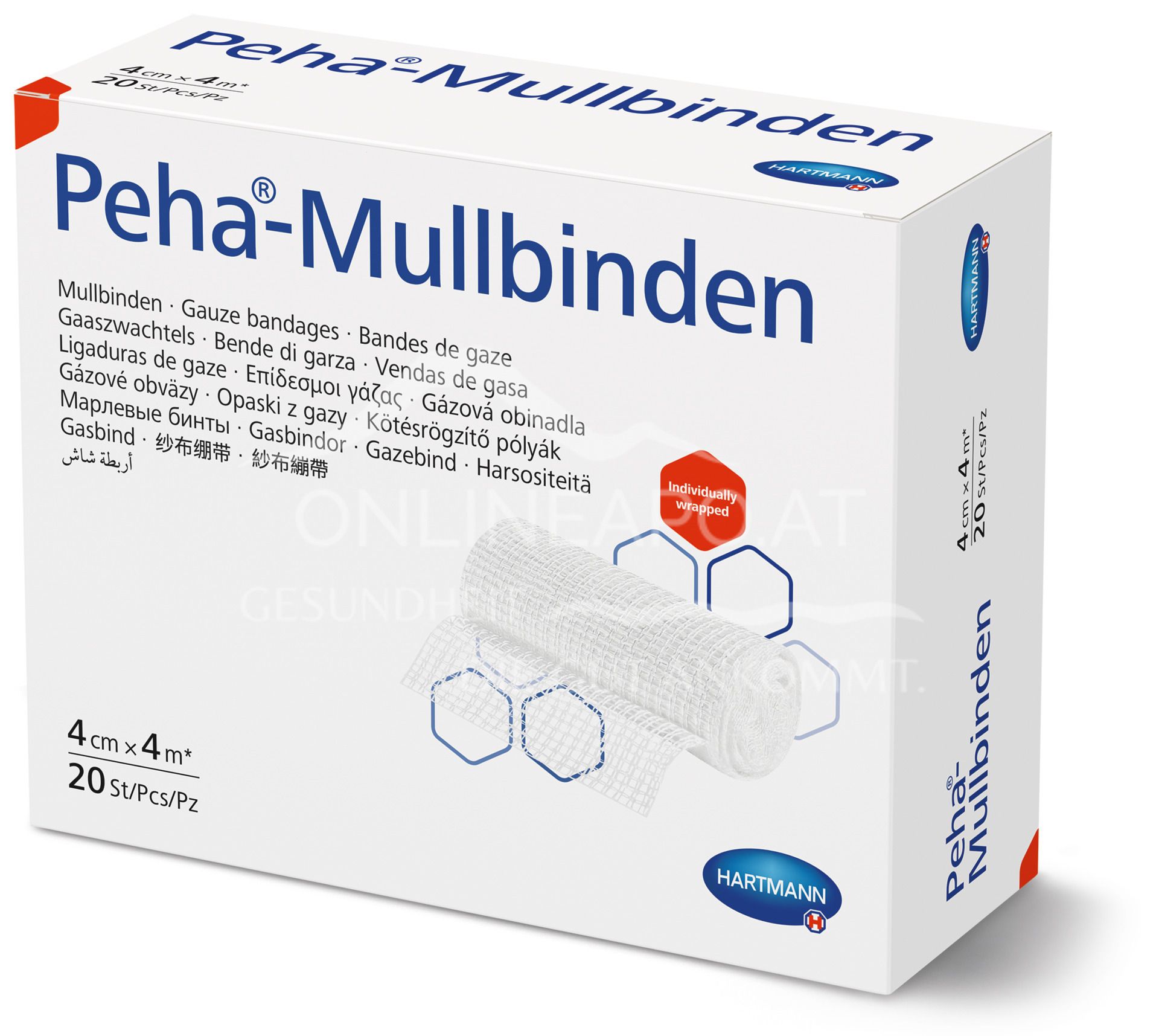 Peha®-Mullbinden 4 cm x 4 m