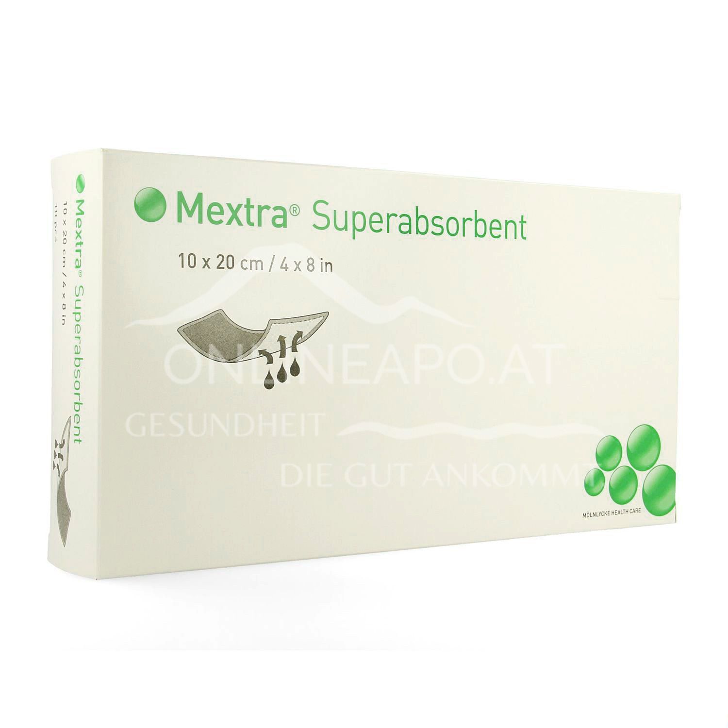 Mölnlycke Mextra® Superabsorbent Superabsorbent Wound Dressing sterile, 20 x 25 cm copy