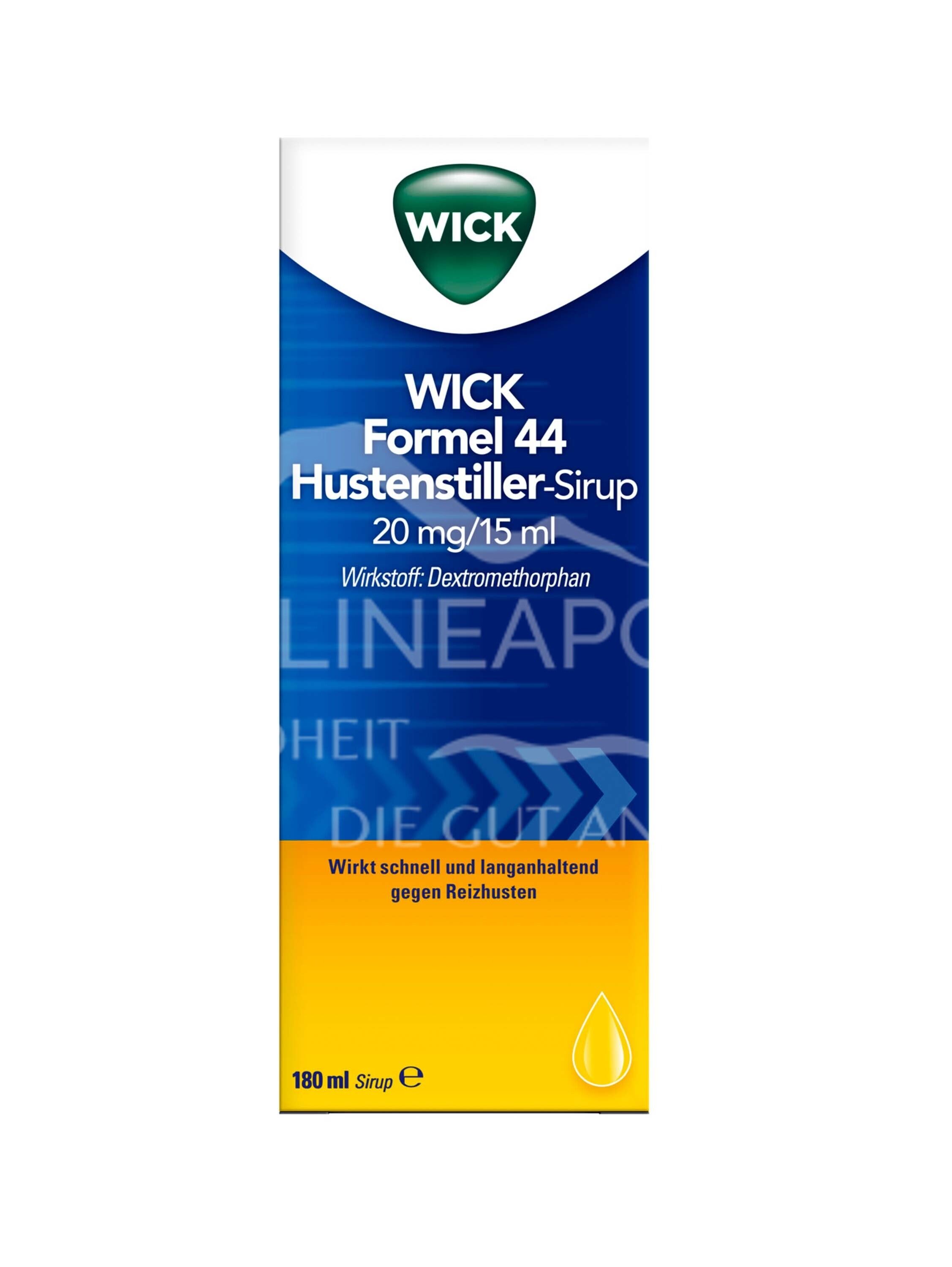 WICK Formel 44 Hustenstiller-Sirup 20 mg / 15 ml 