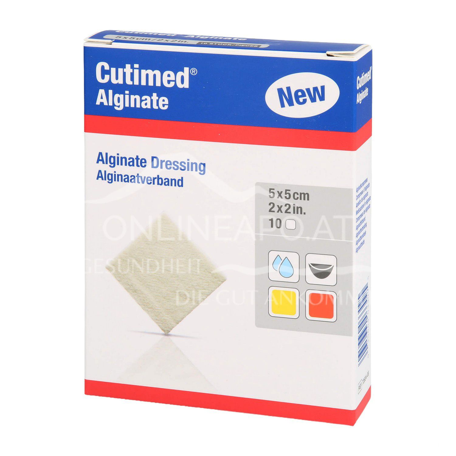 Cutimed® Alginate Kompressen steril, 5 x 5 cm