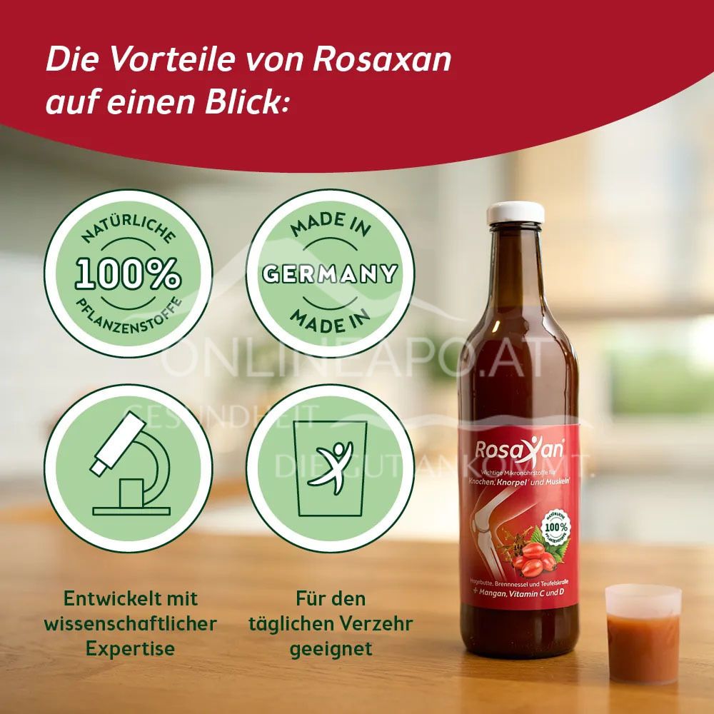RosaXan® Saft 750 ml + Vitamin D Tabletten 20 Stück