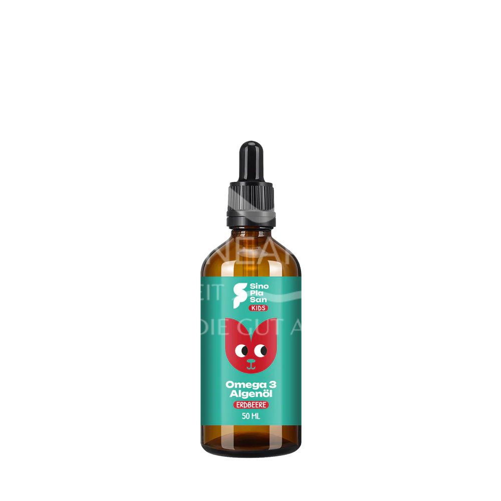 SinoPlaSan Omega-3 Algenöl mit Vitamin D3 & K2 KIDS (Erdbeere)