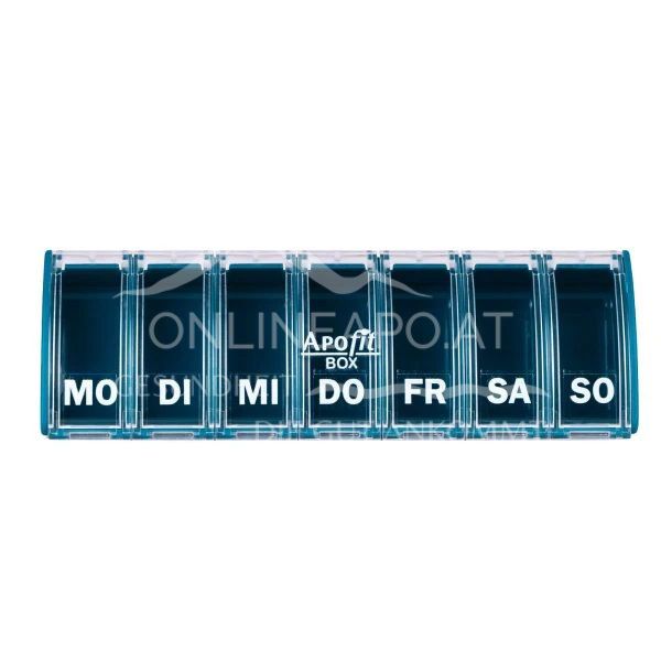 APOfit Weekly Dispenser, 1-compartment box, turquoise