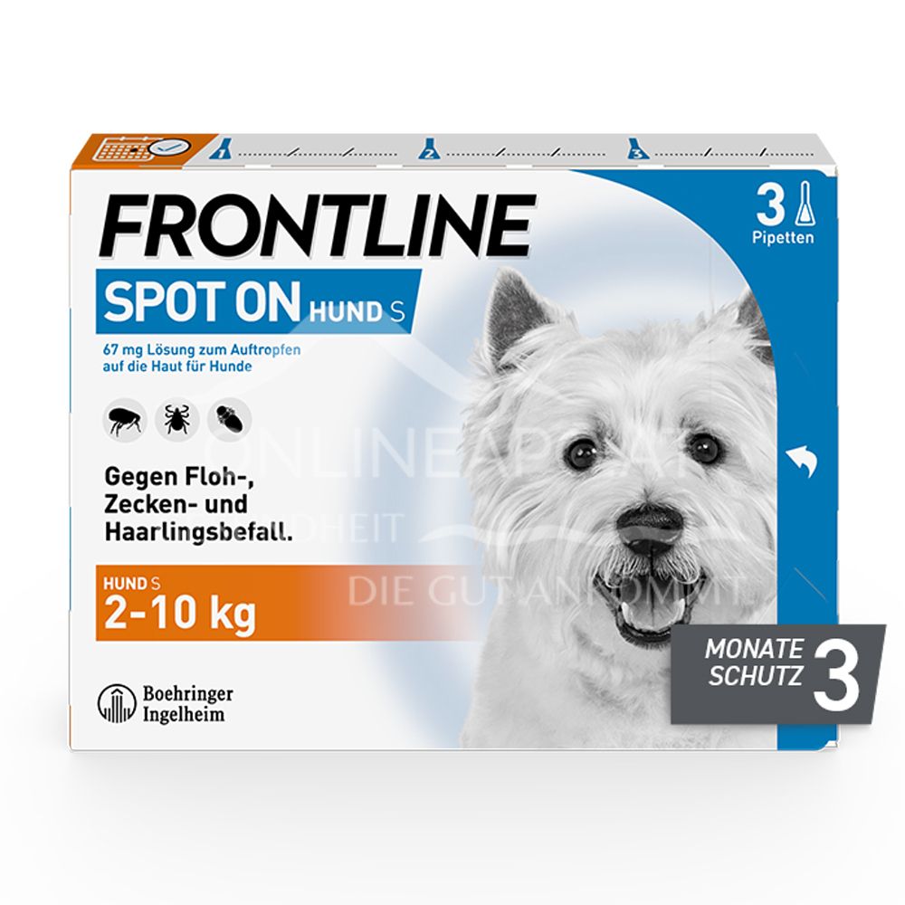Frontline Spot on Kleine Hunde 67 mg Lösung zum Auftropfen auf die Haut