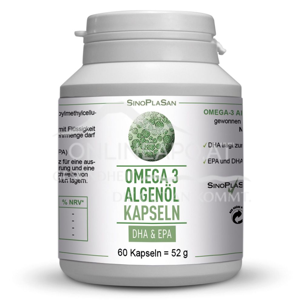 Sinoplasan Omega 3 Algenöl DHA+EPA Kapseln