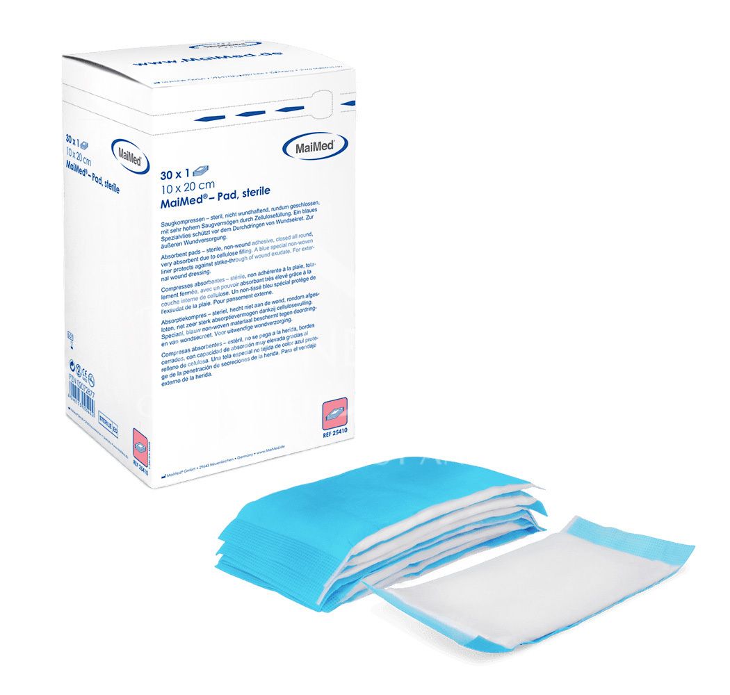 MaiMed® Pad sterile Saugkompresse 10 x 20 cm