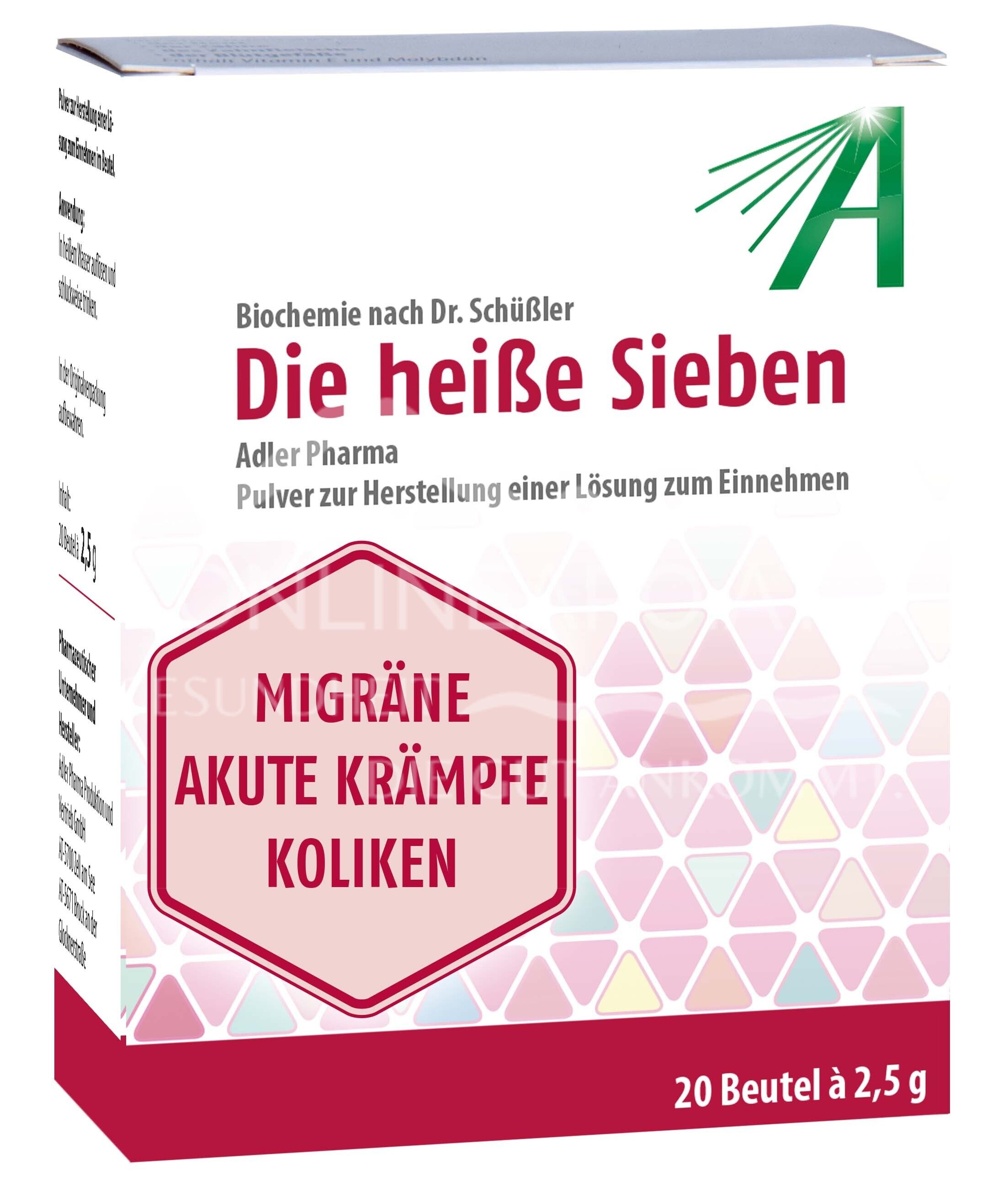 Adler Pharma Schüssler Salze die heiße 7 Sachets