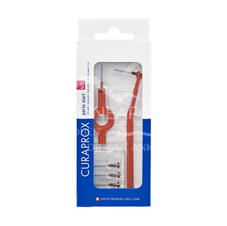 Curaprox CPS 405 perio start mit 5 CPS 405 + UHS 409 und UHS 470 cherry pink Halter