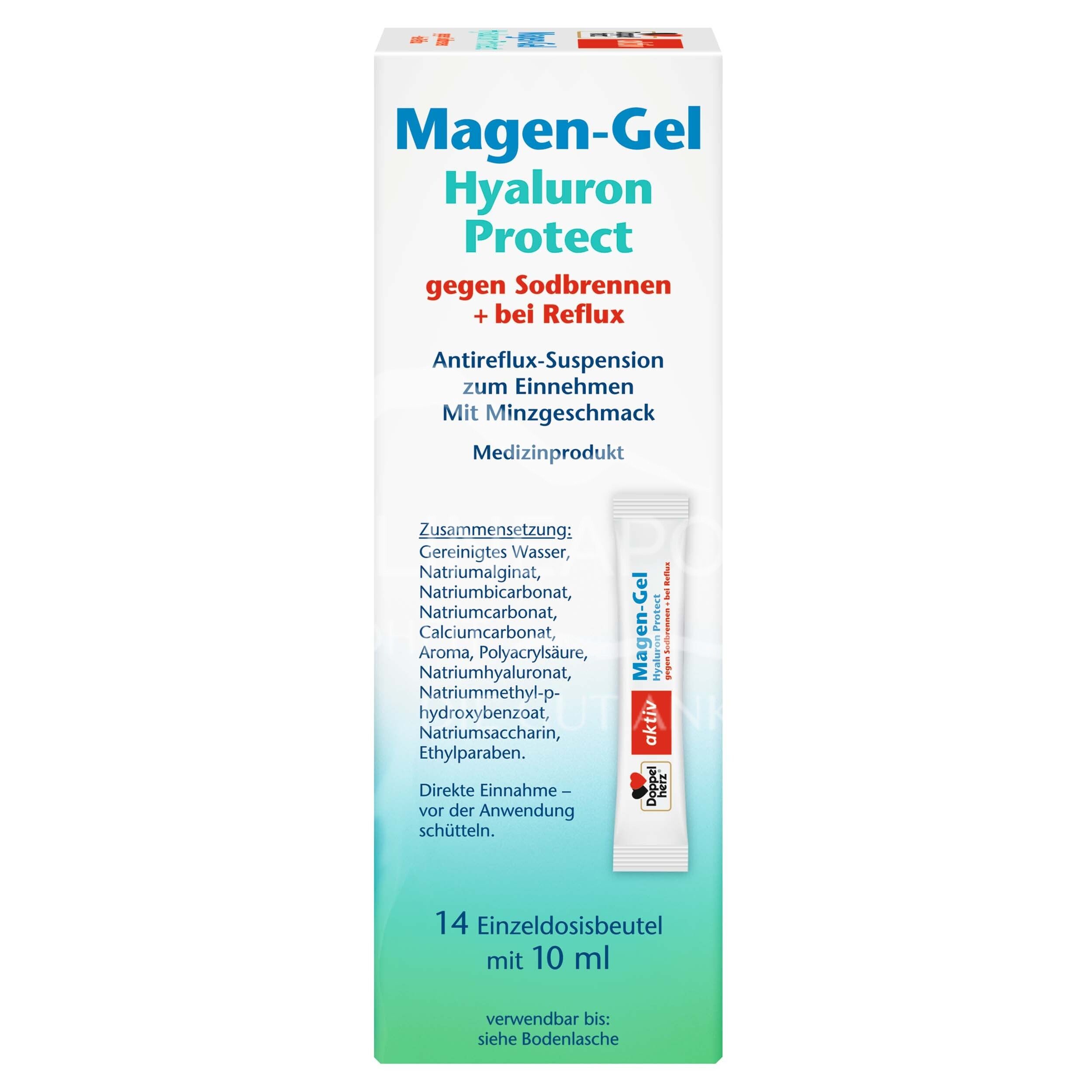 Doppelherz aktiv Magen-Gel Hyaluron Protect gegen Sodbrennen + bei Reflux Portionsbeutel