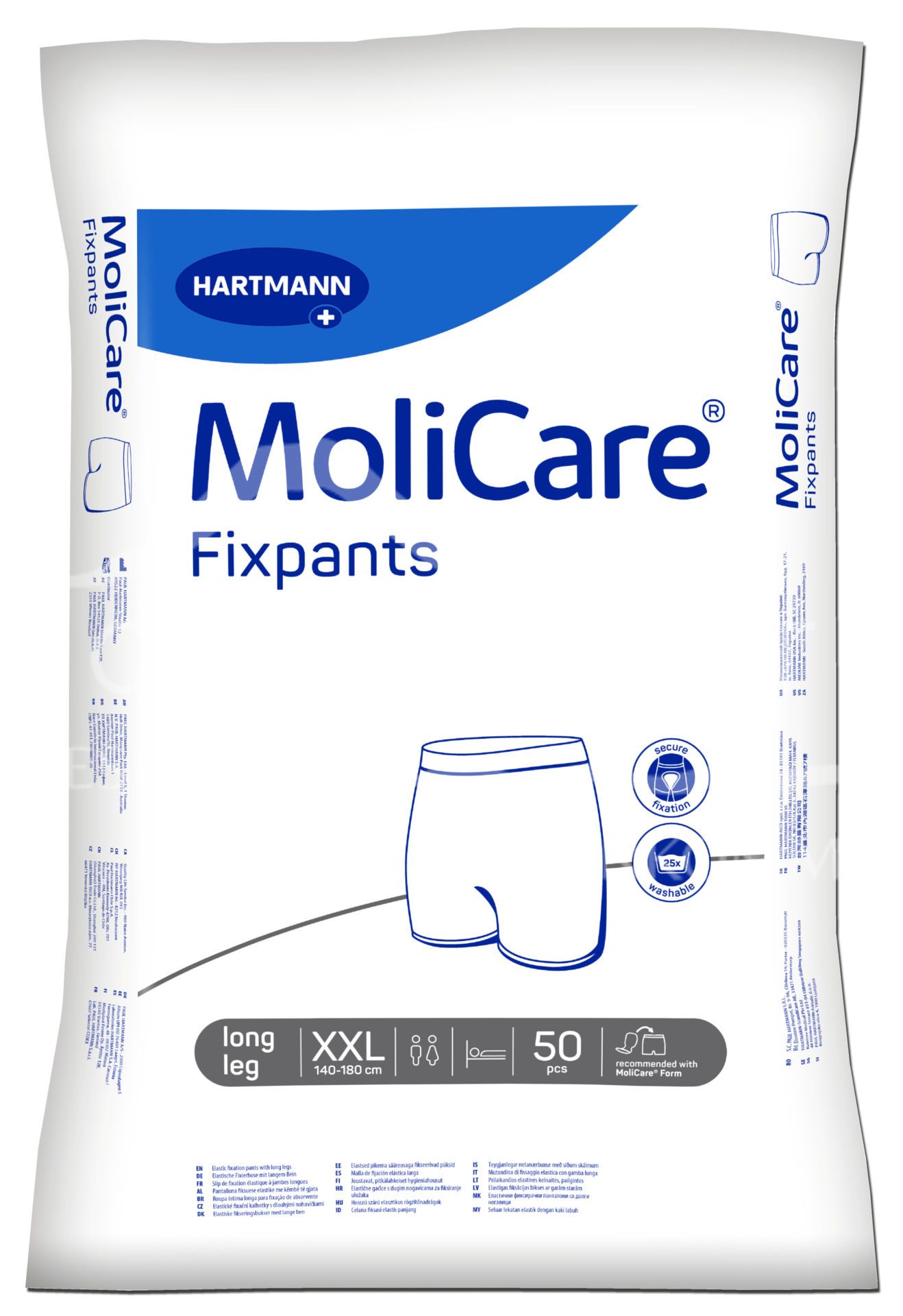 MoliCare® Premium Fixpants Long Leg - Grey fixation trousers - Size XXL