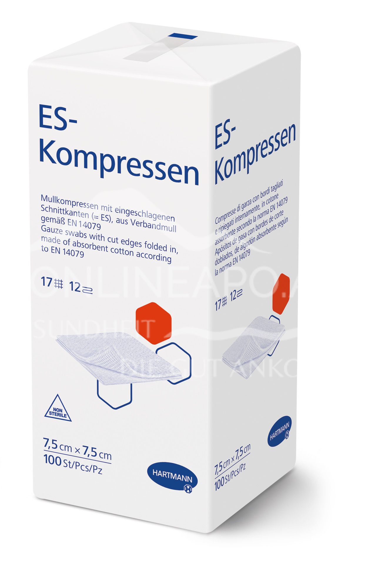ES-Kompressen 12fach, unsteril, 7,5 x 7,5 cm