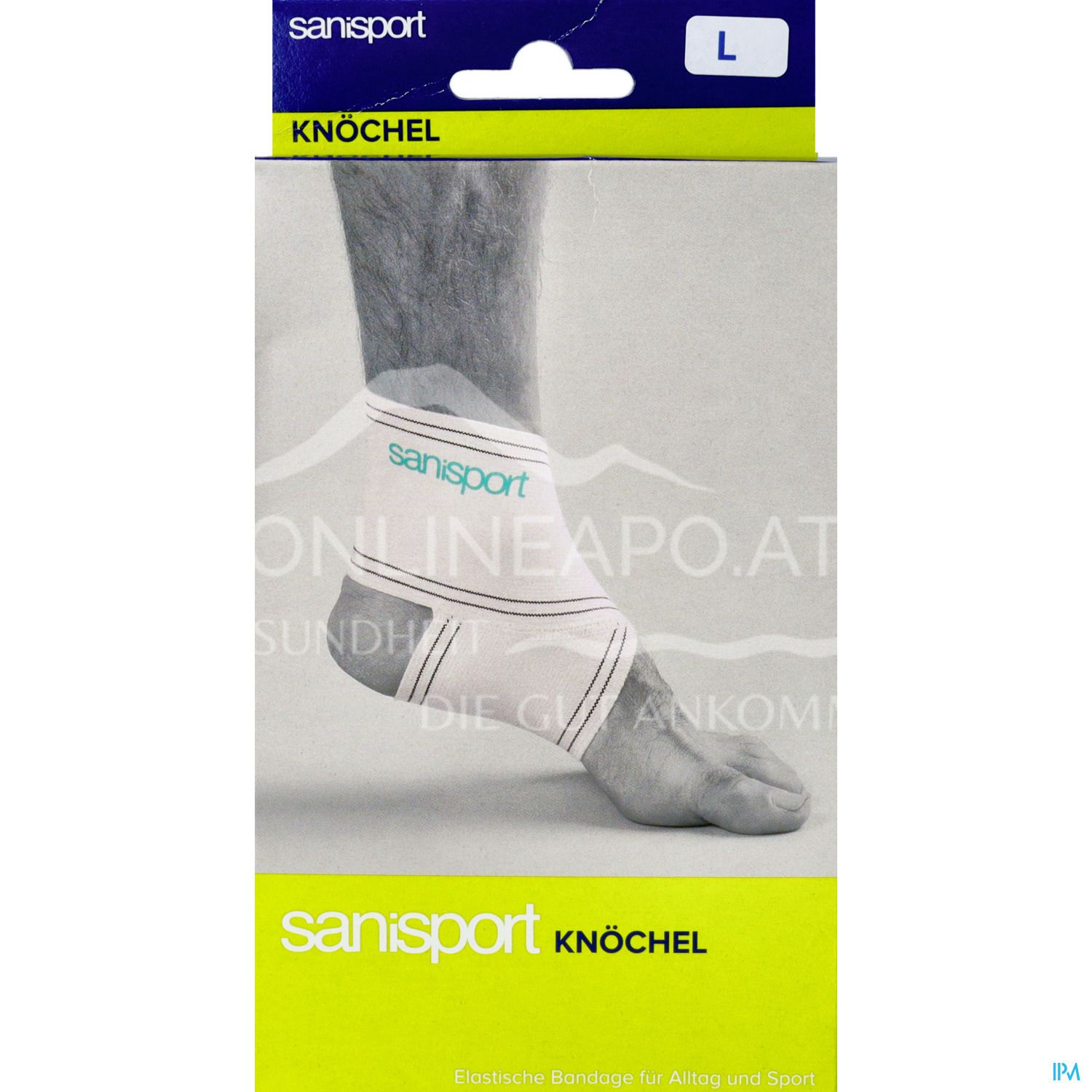 sanisport Knöchelbandage weiß - Größe Large