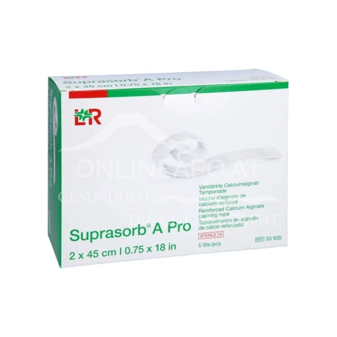 Suprasorb® A Pro Reinforced calcium alginate tamponade sterile, 2 x 45 cm