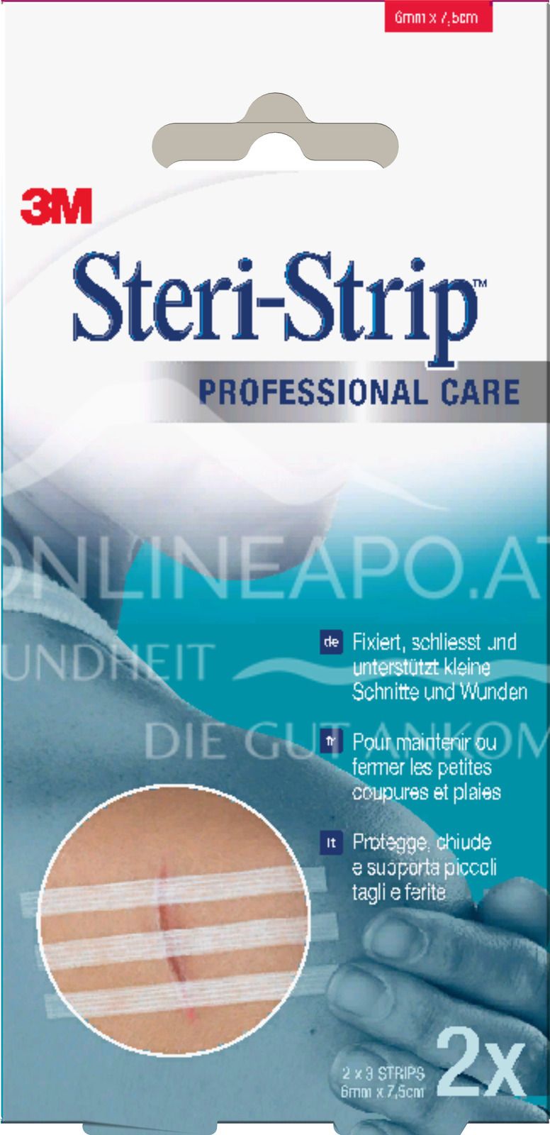 3M™ Steri-Strip™ Wound Closure Strip, 1541NP-2, 6 x 75 mm
