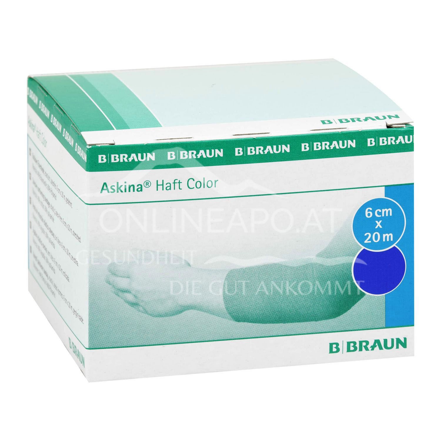 Askina® Haft Color kohäsive Fixierbinde, blau, 20 m x 8 cm