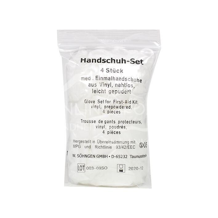 Handschuh-Set mit 4 Stück Vinyl groß Vinyl-Handschuhset