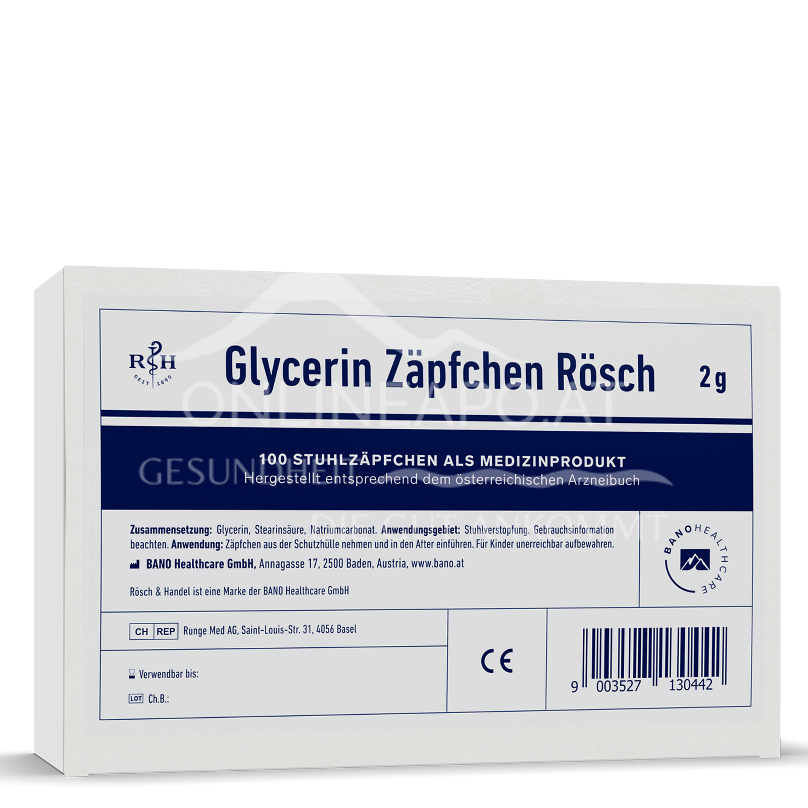 RÖSCH & HANDEL Glycerin Zäpfchen 2 g
