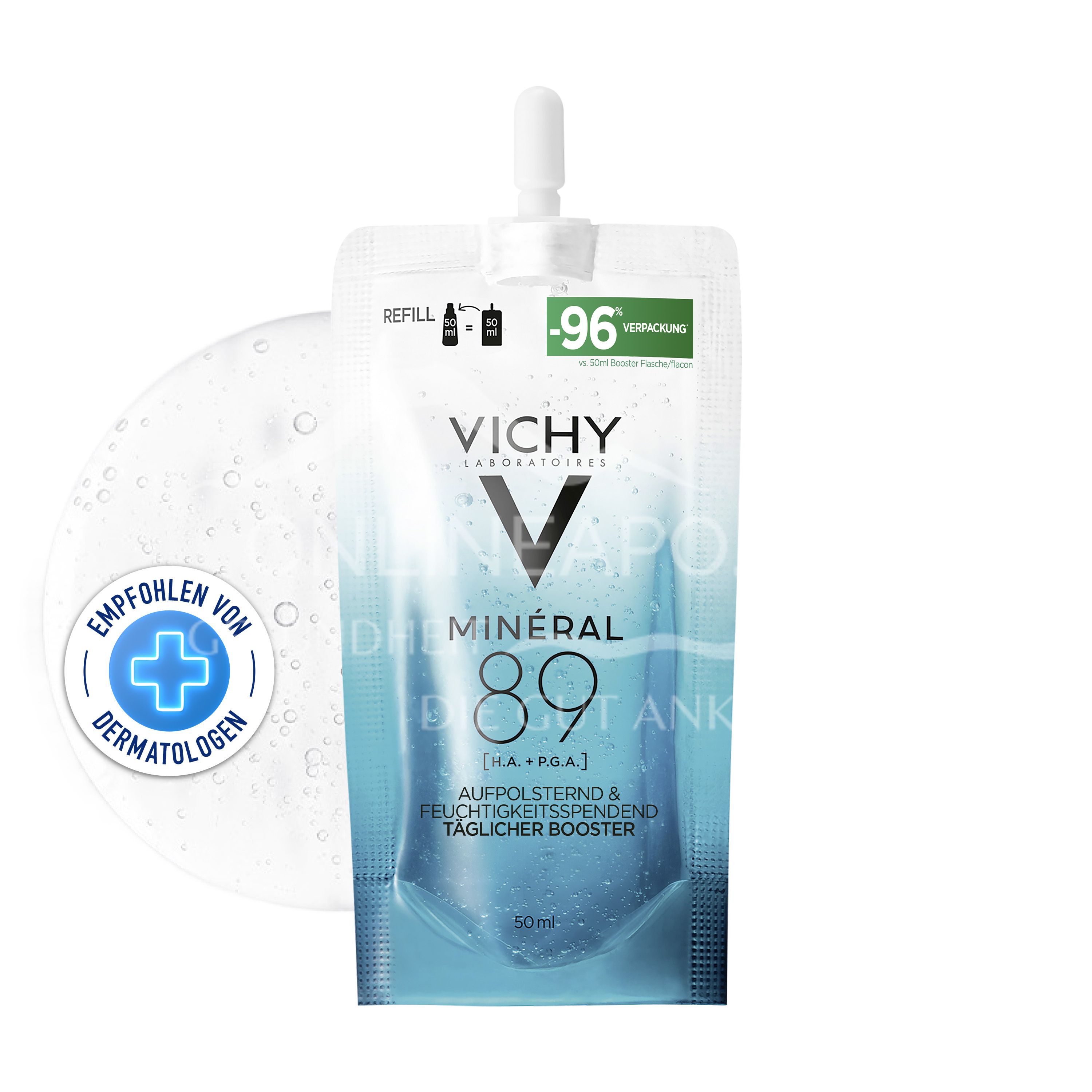 Vichy MINÉRAL 89 Feuchtigkeitsspendender und aufpolsternder täglicher Booster - Serum Nachfüllung